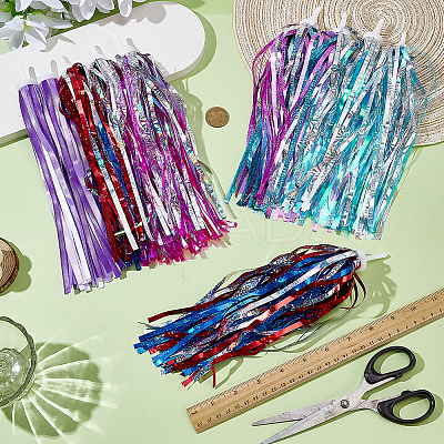 5 Pairs 5 Styles Kids Plastic Tassel Ribbon FIND-AR0006-71-1