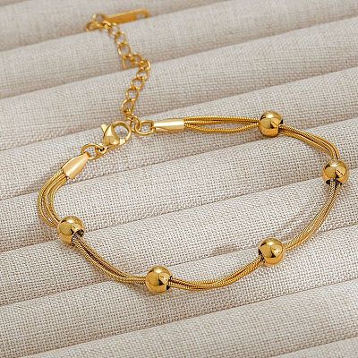 304 Stainless Steel Multi-strand Bracelets LS-BJEW-Q040-01G-1