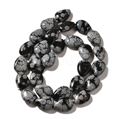 Natural Snowflake Obsidian Beads Strands X-G-I377-A28-1