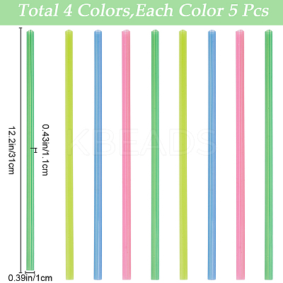 20Pcs 4 Colors Transparent Plastic File Folders Organizer Sliding Bar FIND-GF0005-75-1