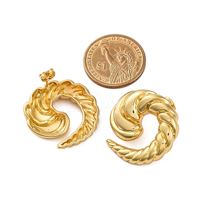 Rack Plating Brass Dangle Stud Earrings for Women EJEW-C125-23B-G-1