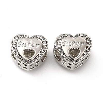 Rack Plating Alloy Rhinestone European Beads PALLOY-P289-30P-1