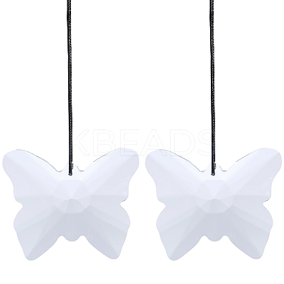Butterfly Glass Hanging Suncatchers HJEW-WH20019-10B-1