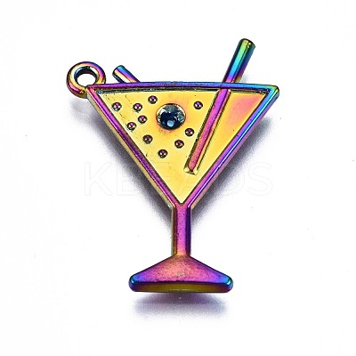 Rainbow Color Alloy Pendants PALLOY-S180-185-NR-1