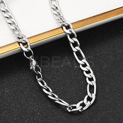 Tarnish Resistant Fashionable 304 Stainless Steel Figaro Chain Necklaces for Men STAS-A028-N017P-1