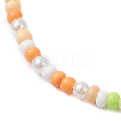 Shell Pearl & Glass Beaded Bracelets for Women BJEW-JB10414-1