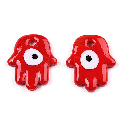Opaque Handmade Lampwork Pendants LAMP-T011-15-B04-1
