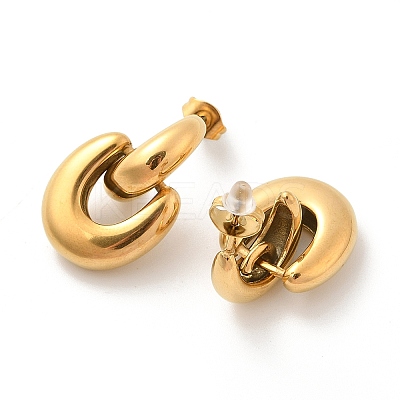 304 Stainless Steel Stud Earrings EJEW-M073-04G-02-1