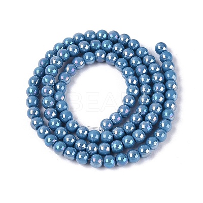 Electroplate Opaque Glass Beads Strands LS-GLAA-T032-P4mm-AB13-01-1