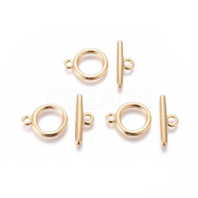 Brass Toggle Clasps KK-G381-14G-1