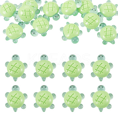 12Pcs Luminous Resin Cabochons RESI-TA0004-55A-1
