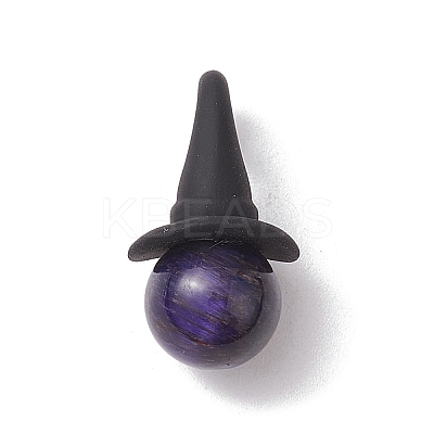 4Pcs 4 Colors Natural Tiger Eye Dyed Pendants PALLOY-TA00116-1