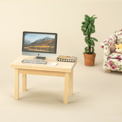 1/12 Dollhouse Miniature Wooden Table Model PW-WG70877-01-1