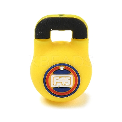 Gym Equipment Theme Silicone Focal Bead SL-CBAE849-03C-1