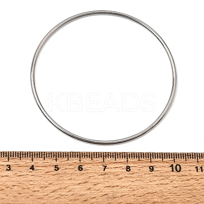 2MM 304 Stainless Steel Bangles for Women SA-CBA37BC-23A-P-1
