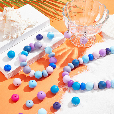 112Pcs 16 Style Food Grade Eco-Friendly Silicone Focal Beads SIL-GO0001-01-1