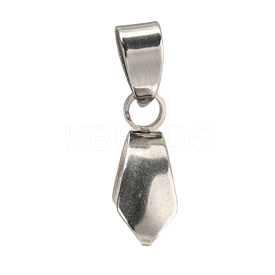Tarnish Resistant 304 Stainless Steel Pendant Pinch Bails STAS-N071-09-1