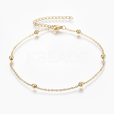 304 Stainless Steel Anklets AJEW-H013-01G-1