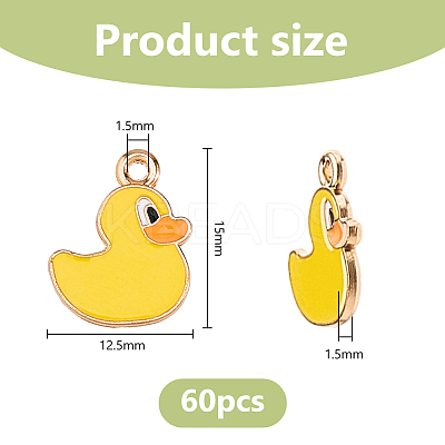60Pcs Alloy Enamel Pendants ENAM-DC0002-15-1