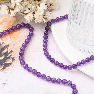 Natural Amethyst Beads Strands X-G-C073-6mm-3-1