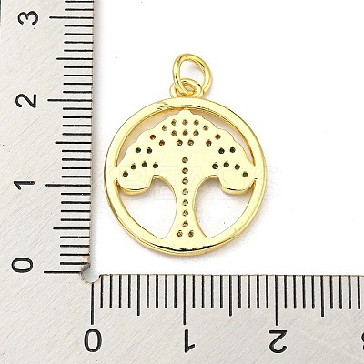 Brass Micro Pave Cubic Zirconia Pendants FIND-Z023-16G-1