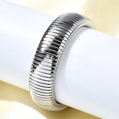 304 Stainless Steel Stretch Bracelets for Women Men BJEW-A031-02B-P-1
