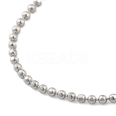 Adjustable Slider Brass Ball Chain Necklaces for Men Women NJEW-G160-13P-1