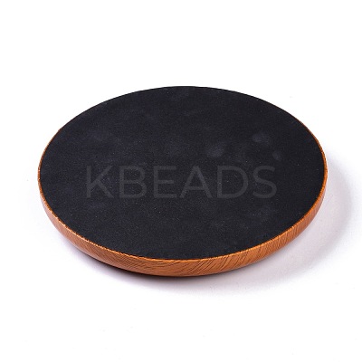 Flat Round Wood Pesentation Jewelry Bracelets Display Tray ODIS-P008-15C-02-1