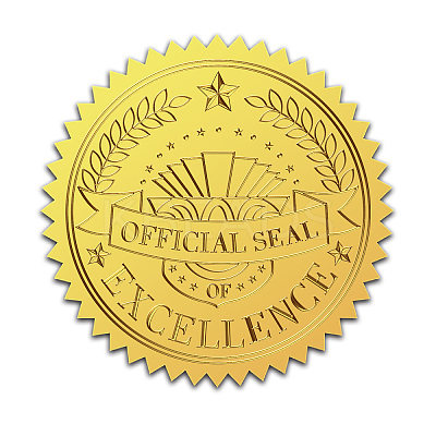 Plastic Self Adhesive Gold Foil Embossed Stickers DIY-WH0211-332-1