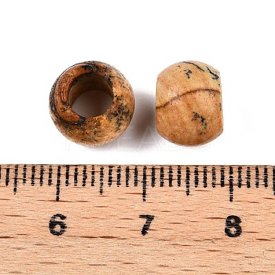 Natural Picture Jasper European Beads G-T092-10mm-27-1