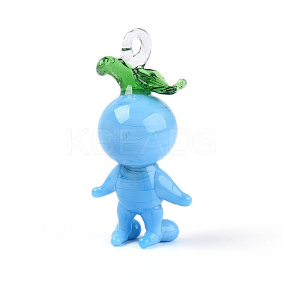 Handmade Lampwork Cartoon Radish Pendants LAMP-T025-10A-1
