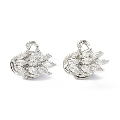 Sparkling Swan Brooch Pin JEWB-K006-03P-1
