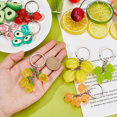 Fruit Resin Pendant Keychains KEYC-AB00044-1