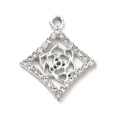 Alloy Rhinestone Pendants ALRI-C007-59P-1