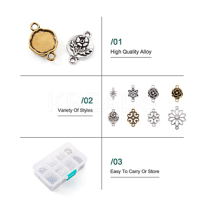 Alloy Tibetan Style Links connectors PALLOY-TA0001-13-1