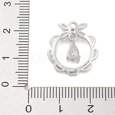 Brass Pave Clear Cubic Zirconia Pendants LS-KK-Z061-10P-1