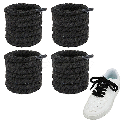 4 Pairs Cotton Shoelaces FIND-FH0012-04B-1