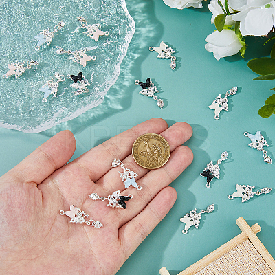 16Pcs 4 Colors Alloy Resin Pendants FIND-DC0008-09-1