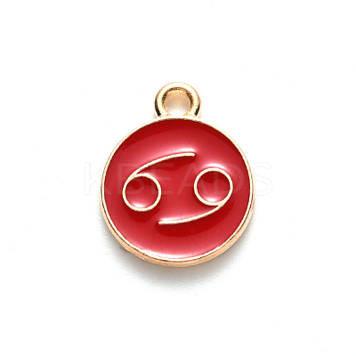 Alloy Enamel Pendants ENAM-SZ0001-28B-D-1