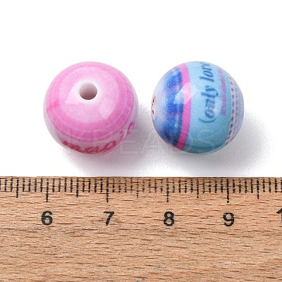 Opaque Printed Acrylic Beads AC-CBAC57E-06B-1