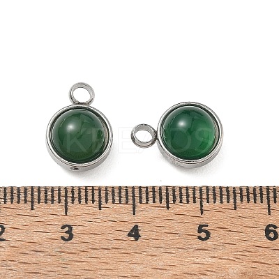 Natural Dyed White Jade Charms G-K325-01P-08-1-1