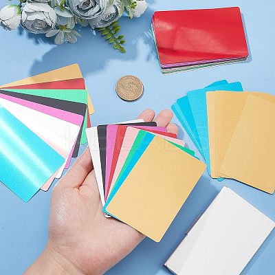 56 Sheets 8 Colors Aluminium Blank Name Cards DIY-NB0001-31-1