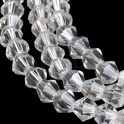 Transparent Electroplate Glass Beads Strands GLAA-F029-2mm-A13-1