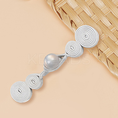 12Pcs Polyester Resin Cheongsam Buckle for Chinese Formal Dress DIY-CY0001-86C-1