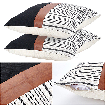 Square Imitation Leather Pillow Case AJEW-WH20006-406A-1