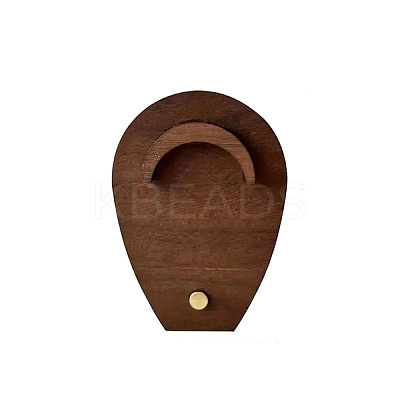 Teardrop Shape Wood Slant Back Single Bracelet Display Stands LS-ODIS-K004-05-1