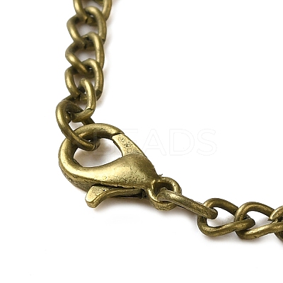 Alloy Glass Pendant Pocket Necklace WACH-S002-19AB-1