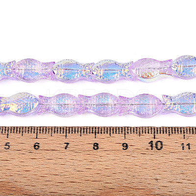 Transparency Electroplate Glass Beads Strands GLAA-T023-40A-04-1