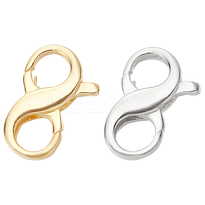 2Pcs 2 Colors 925 Sterling Silver Double Opening Lobster Claw Clasps FIND-SC0003-52-1