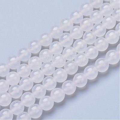 Natural White Jade Bead Strands G-S211-6mm-XL01-1